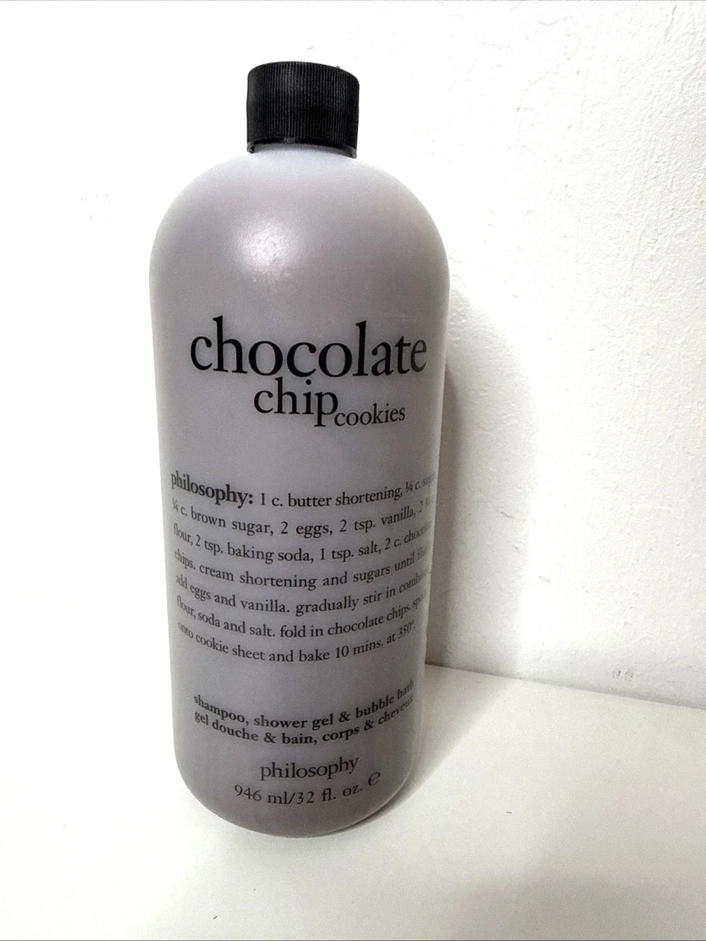 Philosophy Chocolate Chip Cookies Shower Gel & Bubble Bath Shampoo New 32 oz